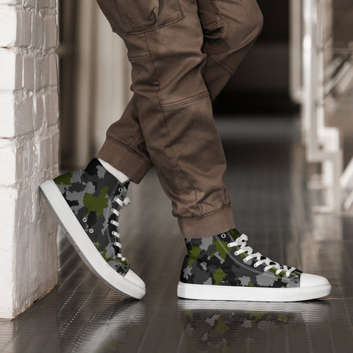 Alpha Jungle CAMO Mens High-Top Canvas Shoes - White / 5