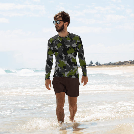 Alpha Jungle CAMO Mens Long-sleeve Rash Guard - XS - Guards