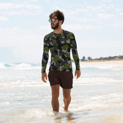 Alpha Jungle CAMO Mens Long-Sleeve Rash Guard - XS