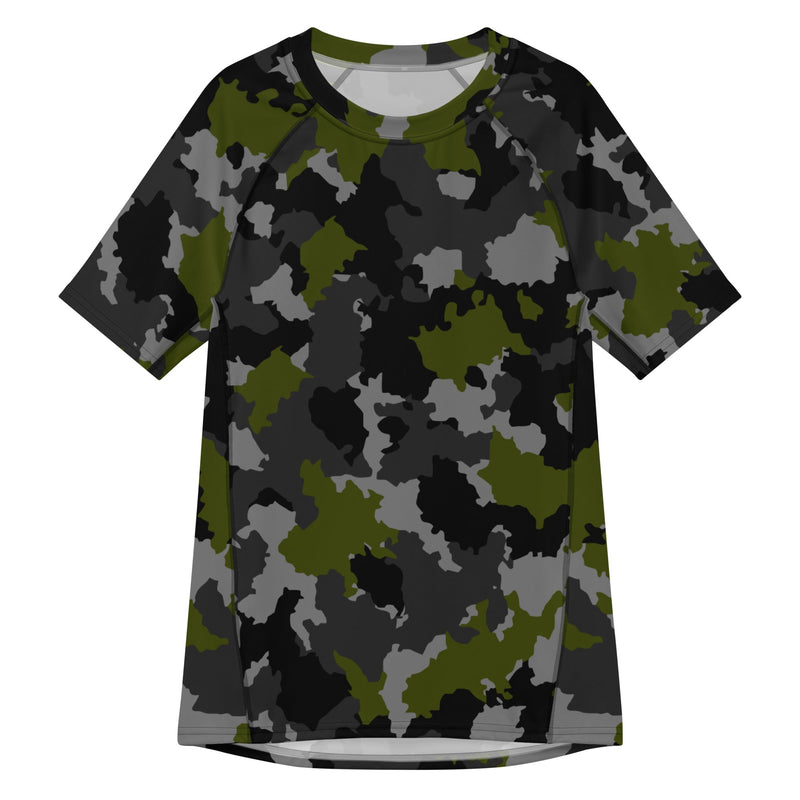 Alpha Jungle CAMO Mens Short-Sleeve Rash Guard - 2XS - SS