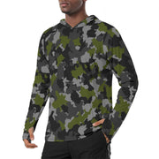 Alpha Jungle CAMO Mens Sunscreen Sports Hoodie With Thumb Holes
