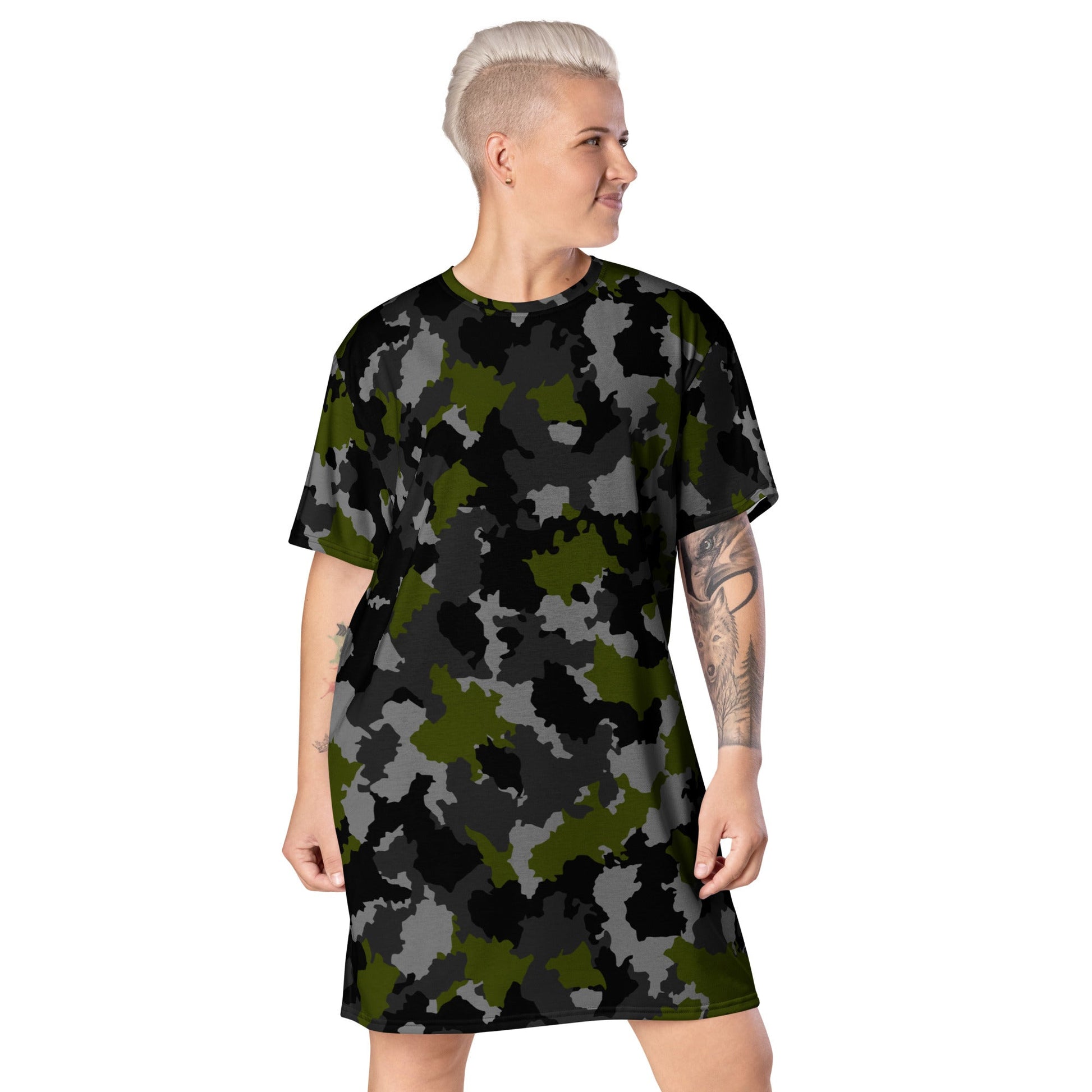 Alpha Jungle CAMO T-shirt dress - 2XS - Womens T-Shirt Dresses