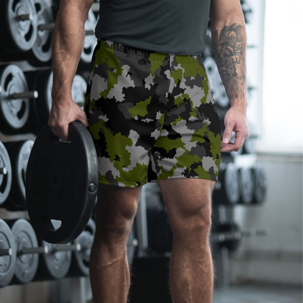 Alpha Jungle CAMO Unisex Athletic Long Shorts - XS