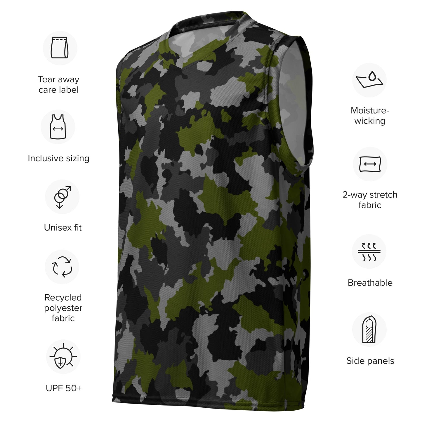 Alpha Jungle CAMO unisex basketball jersey - Basketball Jerseys