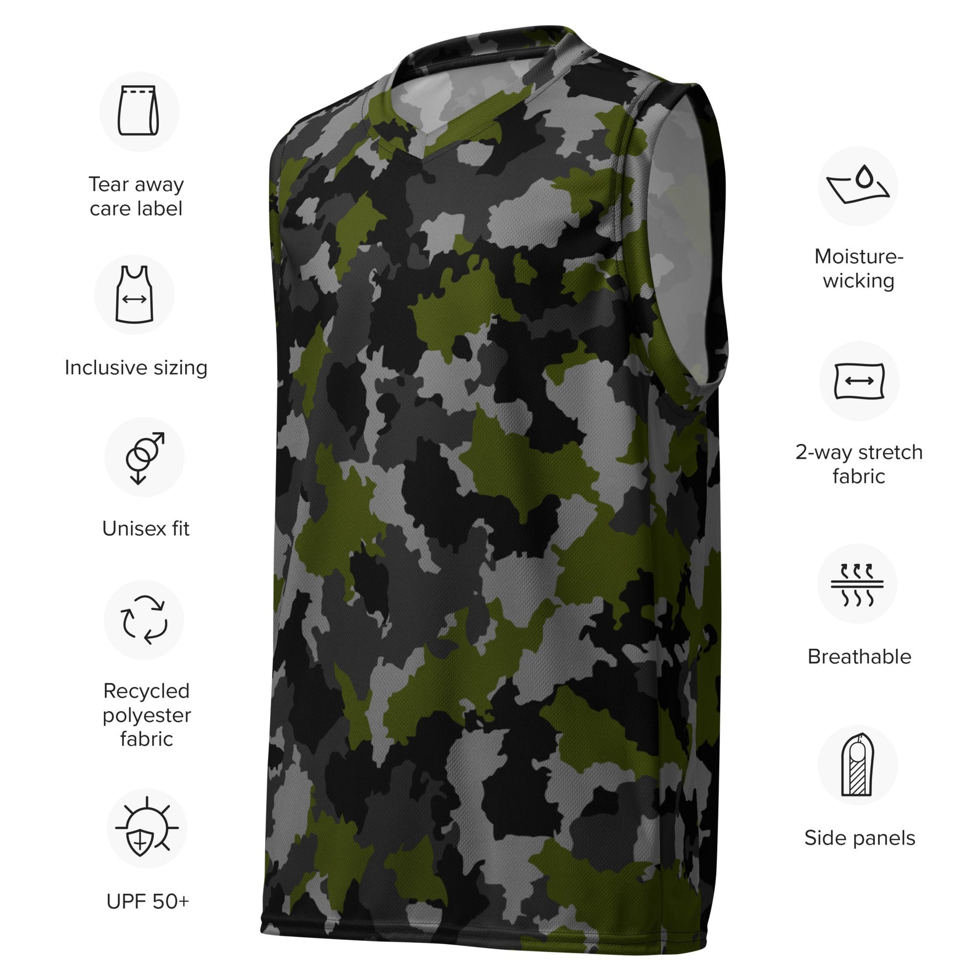 Alpha Jungle CAMO unisex basketball jersey - Basketball Jerseys