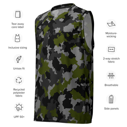 Alpha Jungle CAMO unisex basketball jersey - Basketball Jerseys
