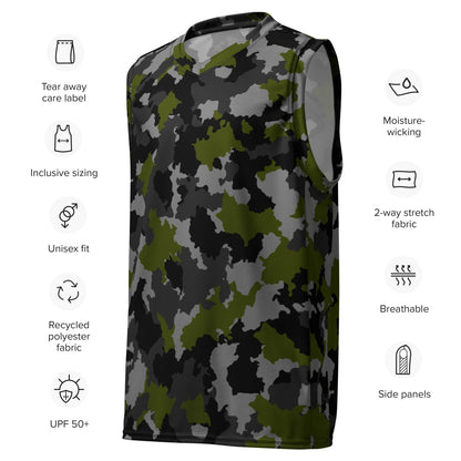 Alpha Jungle CAMO unisex basketball jersey - Unisex Basketball Jersey