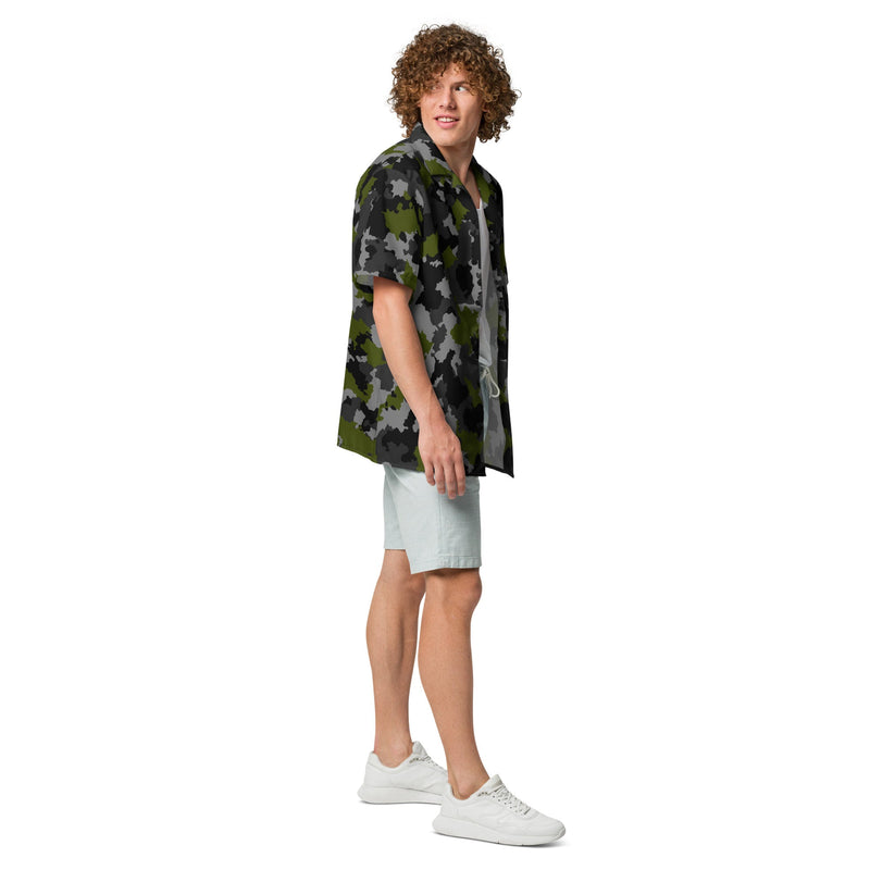 Alpha Jungle CAMO Unisex Short-Sleeve Button Shirt - Button-Up