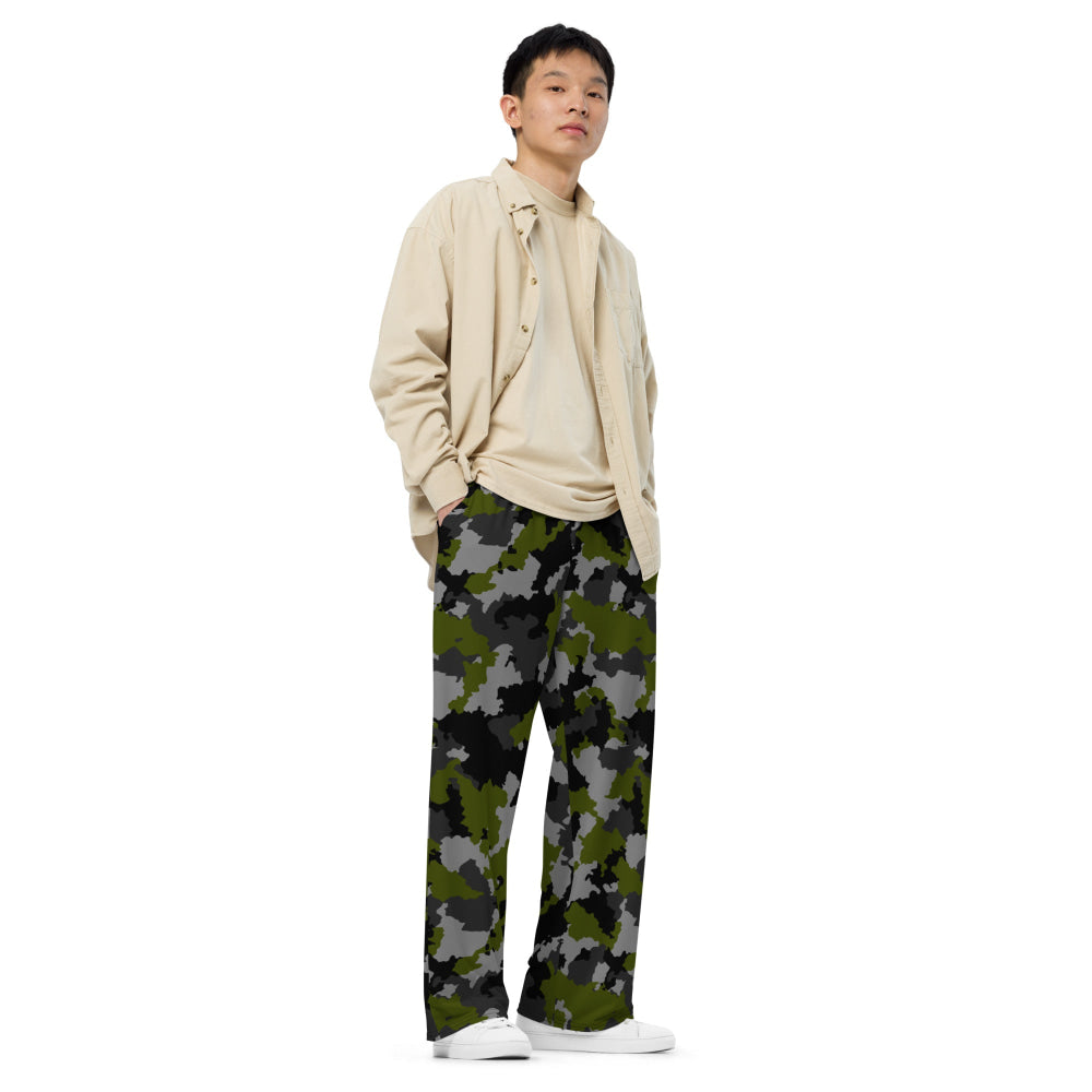 Alpha Jungle CAMO unisex wide-leg pants - Unisex Wide-Leg Pants