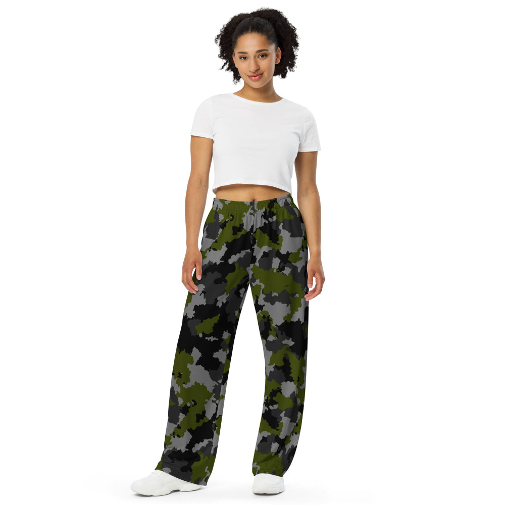 Alpha Jungle CAMO unisex wide-leg pants - Unisex Wide-Leg Pants