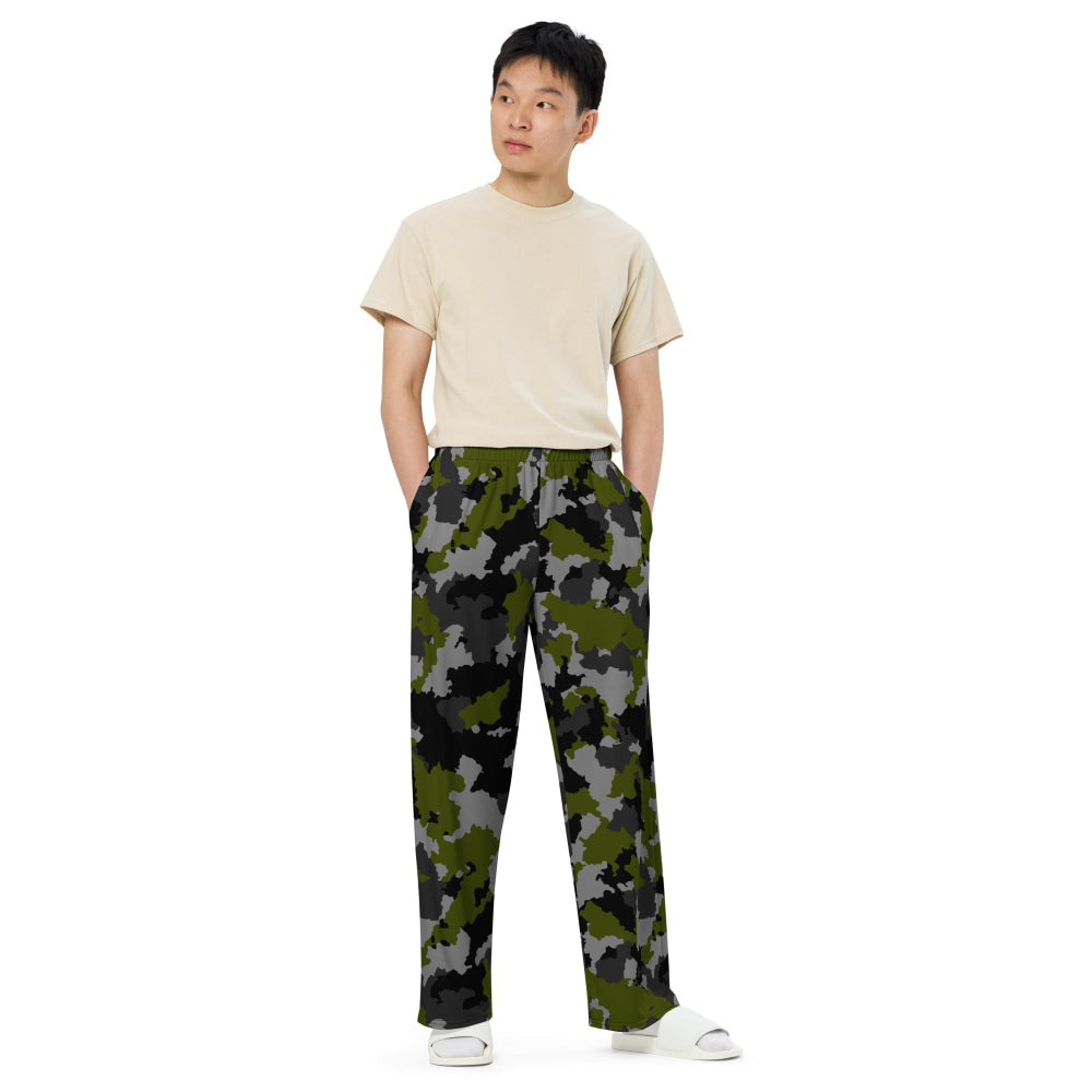 Alpha Jungle CAMO unisex wide-leg pants - Unisex Wide-Leg Pants