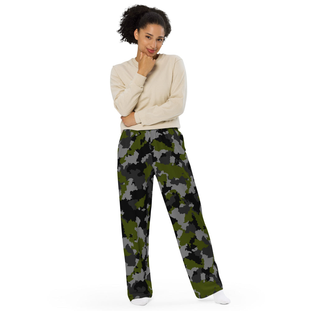 Alpha Jungle CAMO unisex wide-leg pants - Unisex Wide-Leg Pants