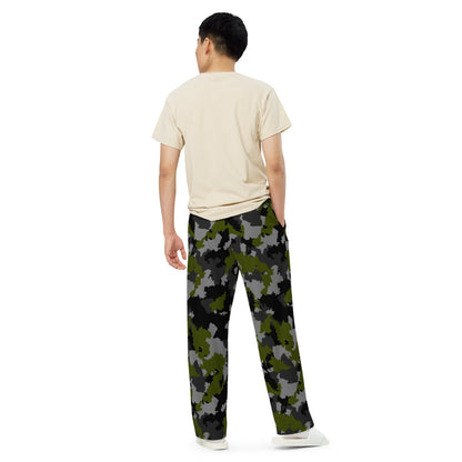 Alpha Jungle CAMO unisex wide-leg pants - Unisex Wide-Leg Pants