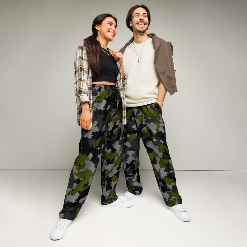 Alpha Jungle CAMO Unisex Wide-Leg Joggers - 2XS
