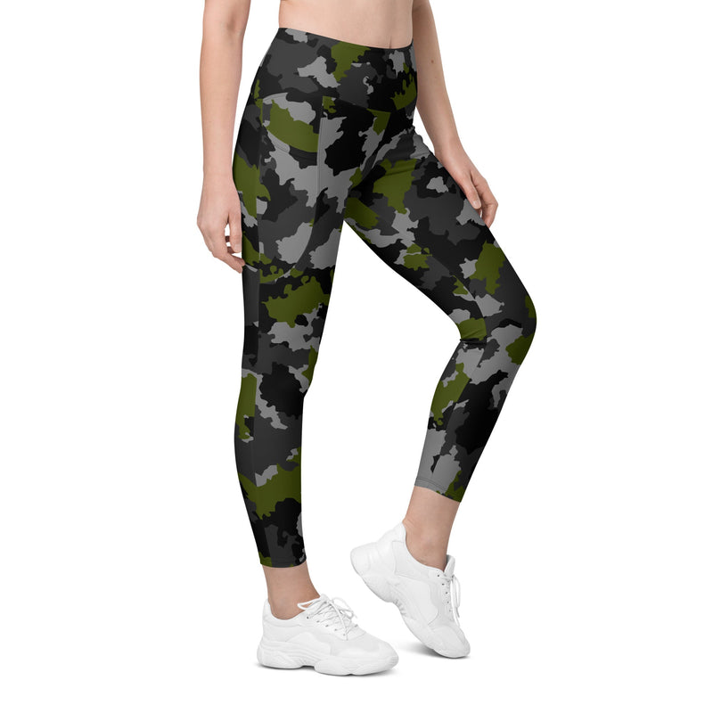 Alpha Jungle CAMO Womens Leggings with Pockets - 2XS - Women