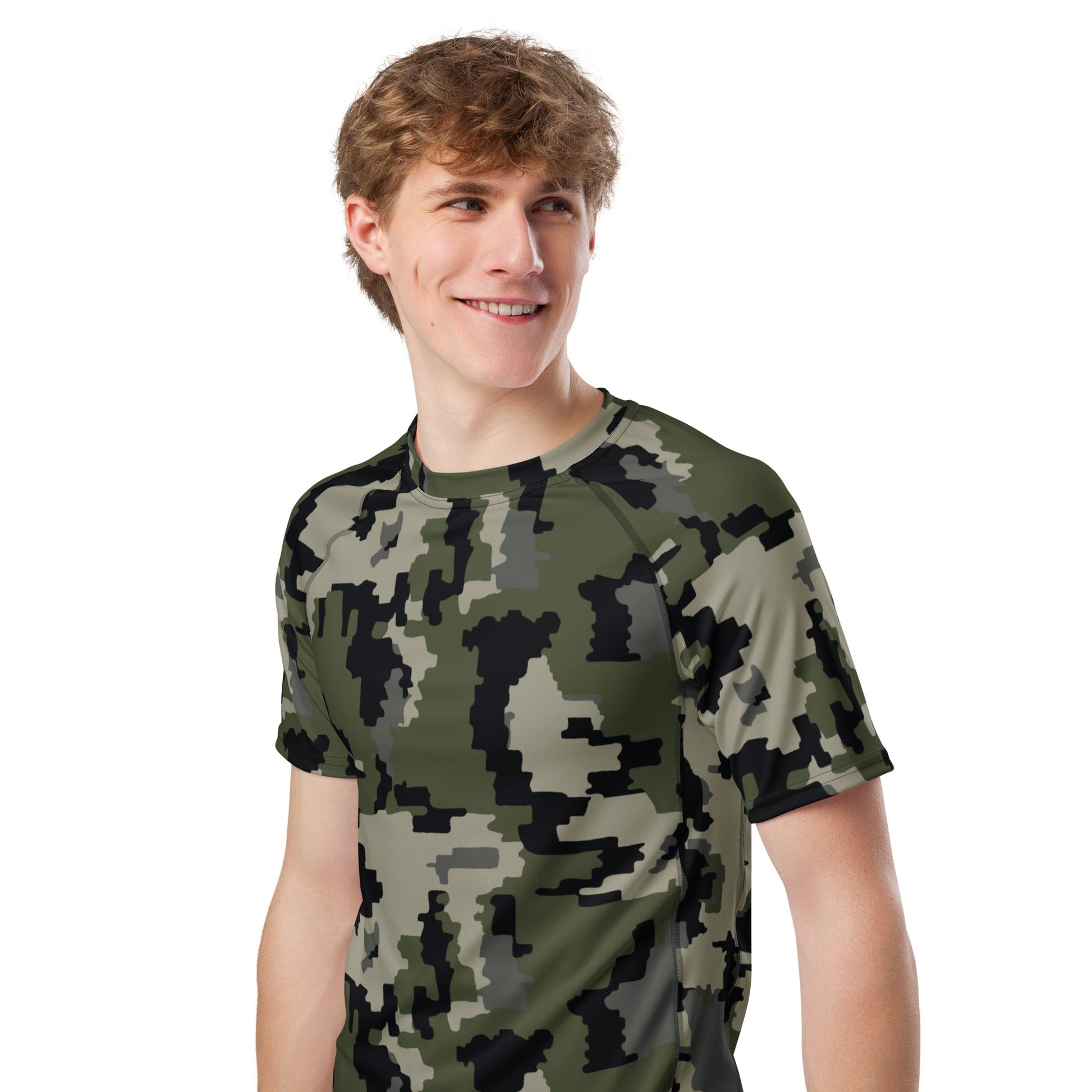 Alpine Invader CAMO Mens Short-Sleeve Rash Guard