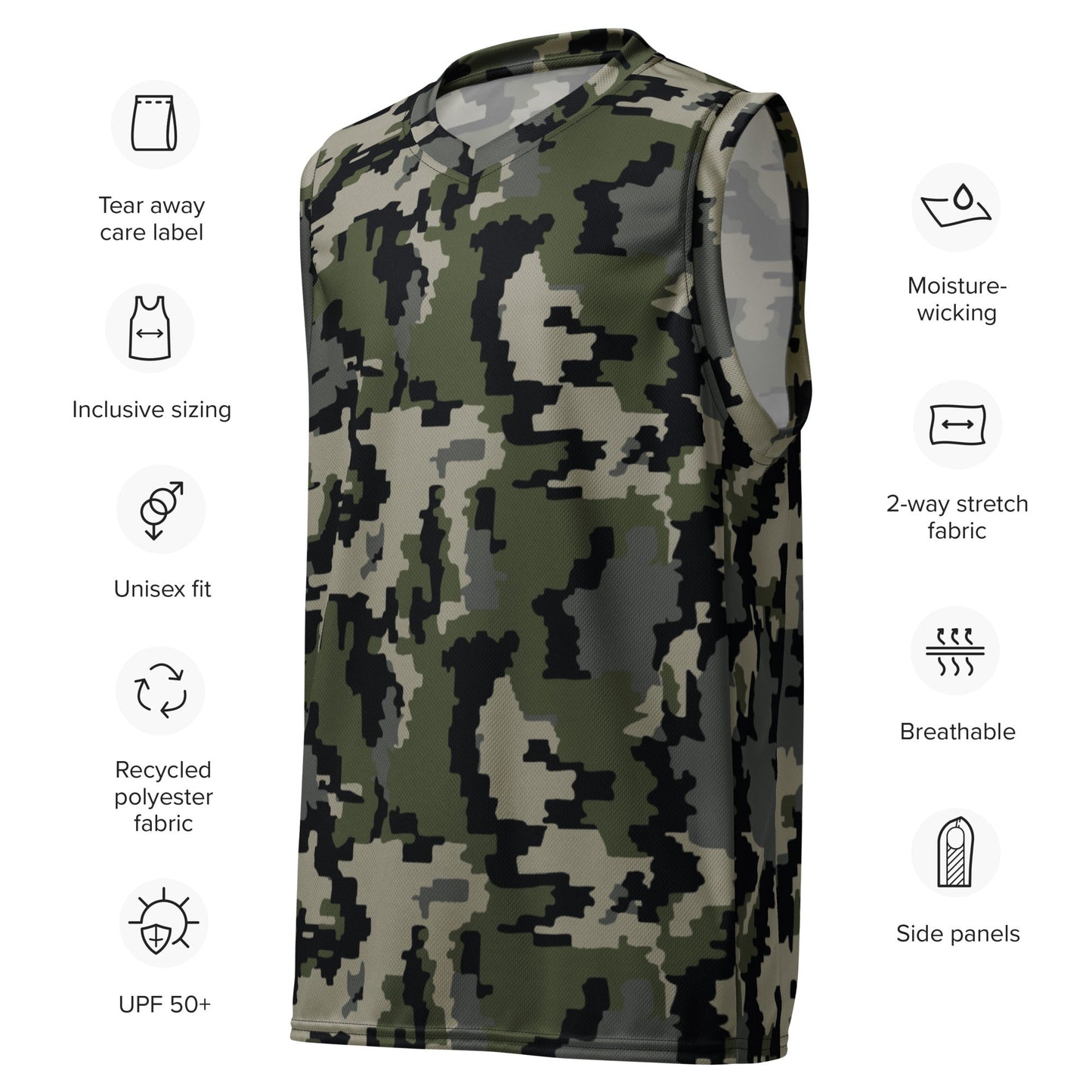 Alpine Invader CAMO unisex basketball jersey - Basketball Jerseys
