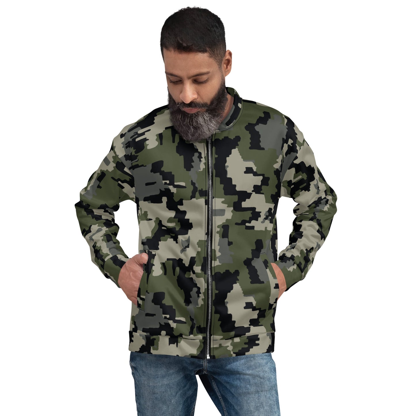 Alpine Invader CAMO Unisex Bomber Jacket - XS