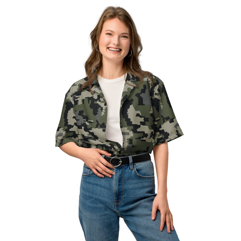 Alpine Invader CAMO Unisex Short-Sleeve Button Shirt - Button-Up