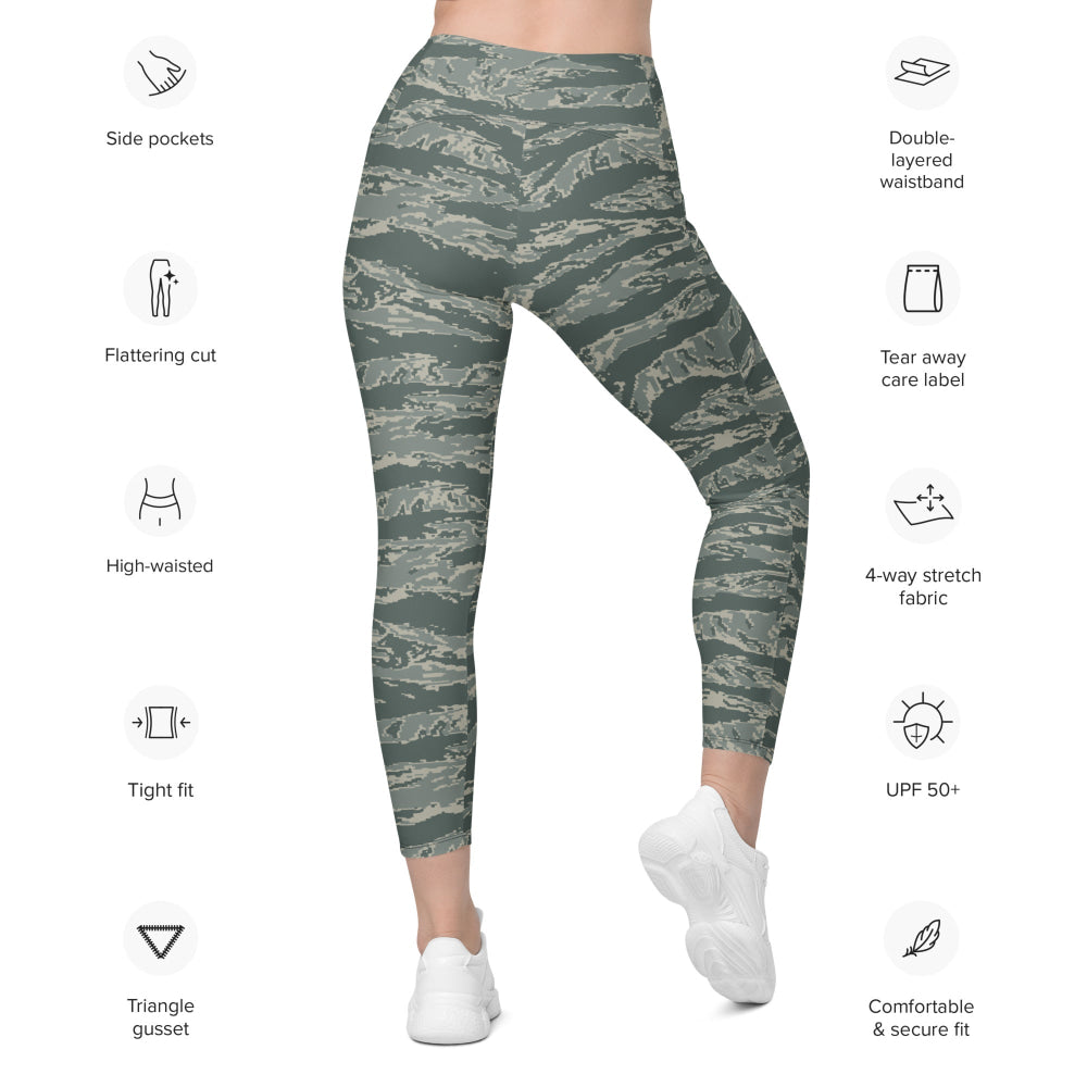 American Airman Battle Uniform (ABU) CAMO Leggings with pockets - Womens With Pockets