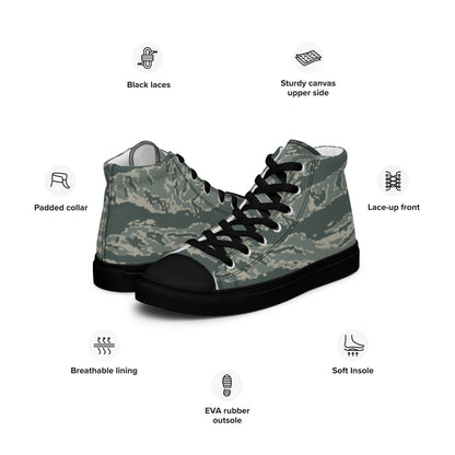 American Airman Battle Uniform (ABU) CAMO Men’s high top canvas shoes - Mens High Top Canvas Shoes