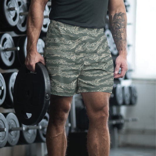 American Airman Battle Uniform (ABU) CAMO Unisex Athletic Long Shorts - XS