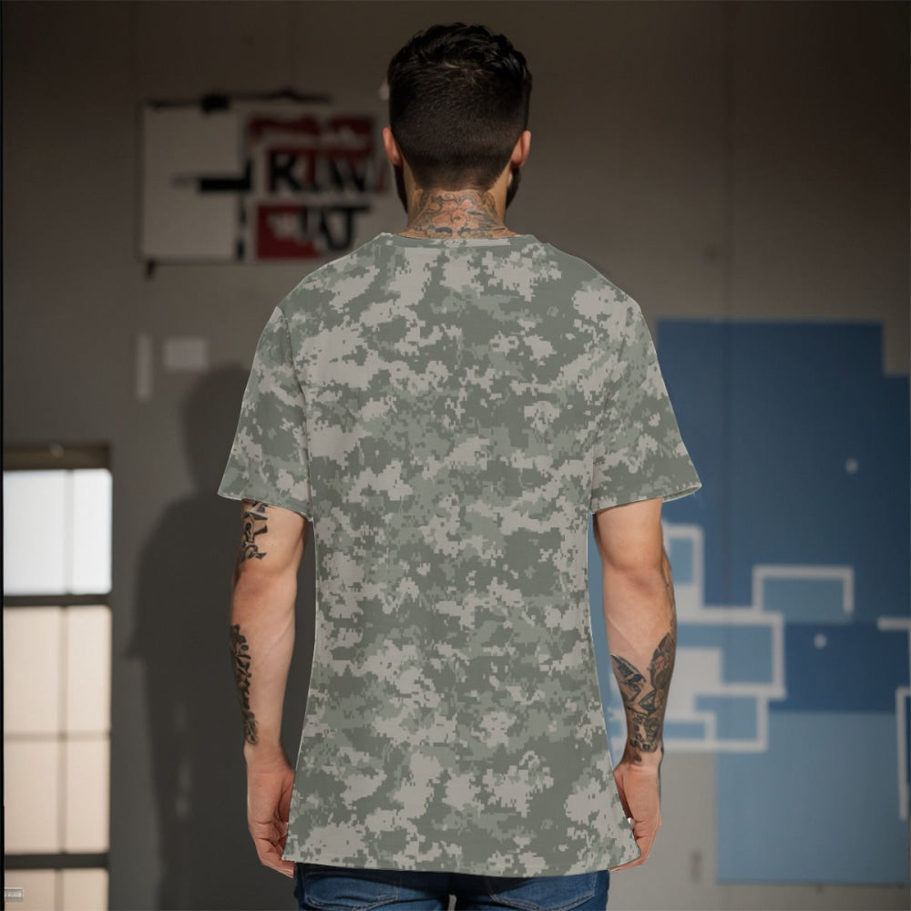 American Army Combat Uniform (ACU) CAMO Men’s 100% Cotton T-Shirt - Mens