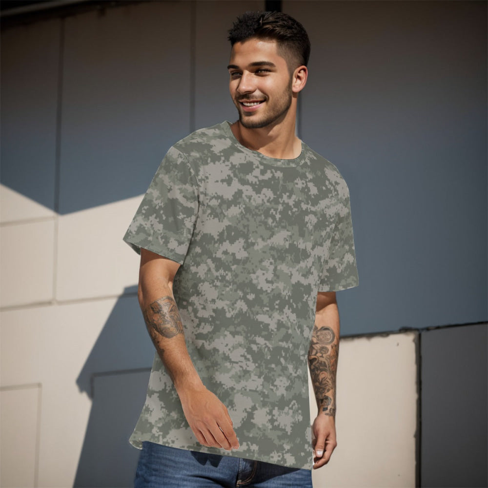 American Army Combat Uniform (ACU) CAMO Men’s 100% Cotton T-Shirt - Mens