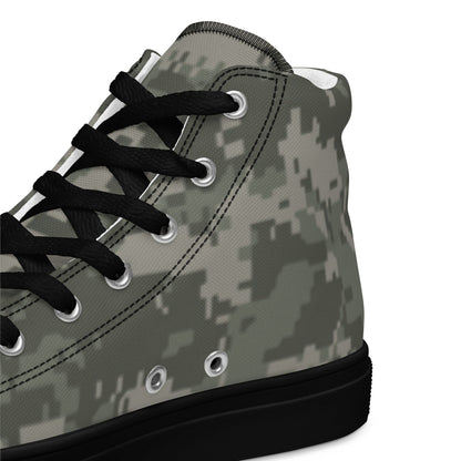 American Army Combat Uniform (ACU) CAMO Men’s high top canvas shoes - Mens High Top Canvas Shoes