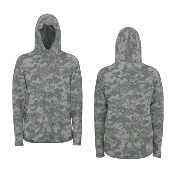 American Army Combat Uniform (ACU) CAMO Men’s Sunscreen Sports Hoodie With Thumb Holes - S / White - Mens Sunscreen Sports Hoodie