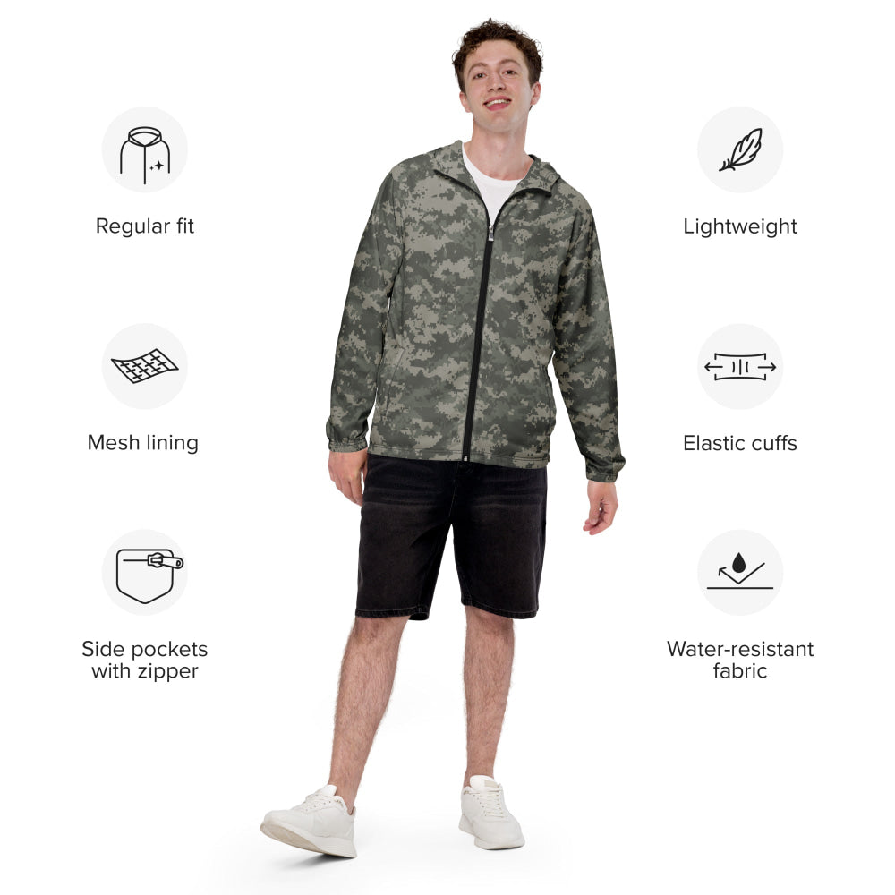 American Army Combat Uniform (ACU) CAMO Men’s windbreaker - Mens Windbreaker