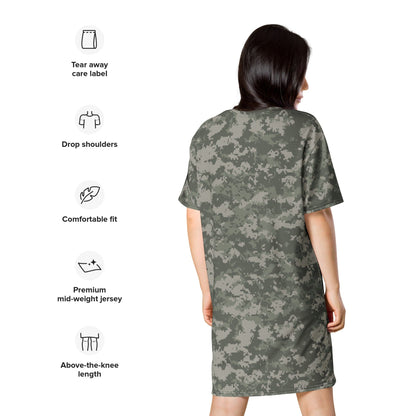 American Army Combat Uniform (ACU) CAMO T-shirt dress - Womens T-Shirt Dress