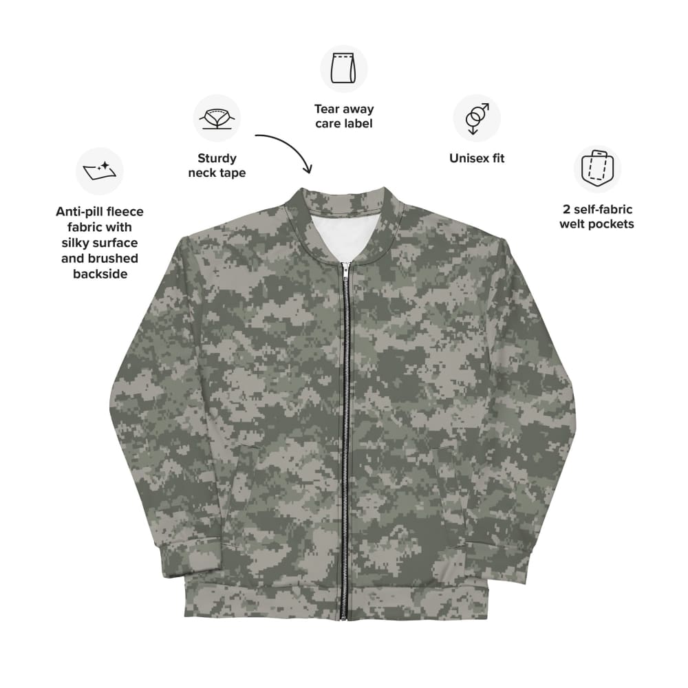 American Army Combat Uniform (ACU) CAMO Unisex Bomber Jacket
