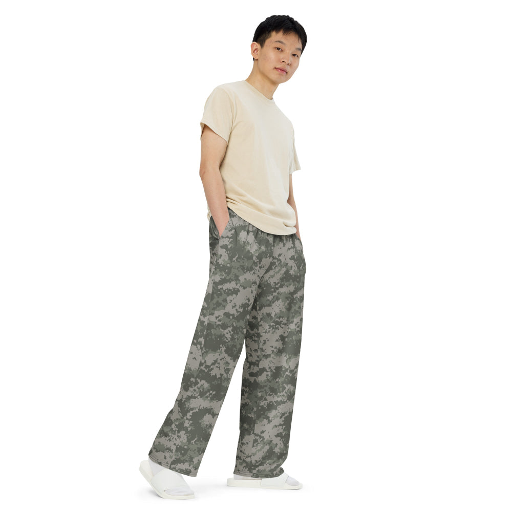 American Army Combat Uniform (ACU) CAMO unisex wide-leg pants - Unisex Wide-Leg Pants