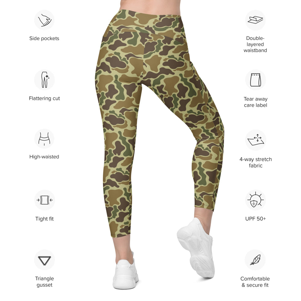 American Beo Gam Duck Hunter CIDG CAMO Leggings with pockets - Womens With Pockets