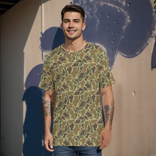 American Duck Hunter CAMO Men’s 100% Cotton T-Shirt - XS / White - Mens