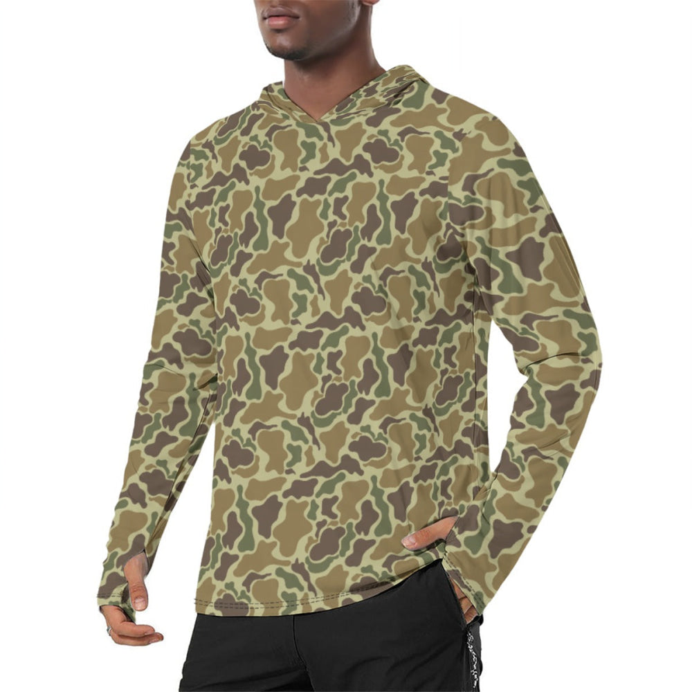 American Duck Hunter CAMO Men’s Sunscreen Sports Hoodie With Thumb Holes - Mens