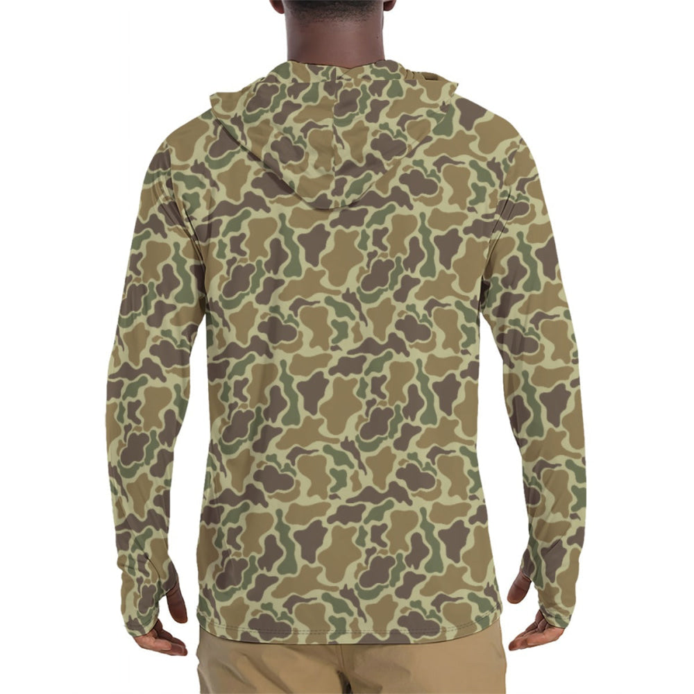 American Duck Hunter CAMO Men’s Sunscreen Sports Hoodie With Thumb Holes - Mens