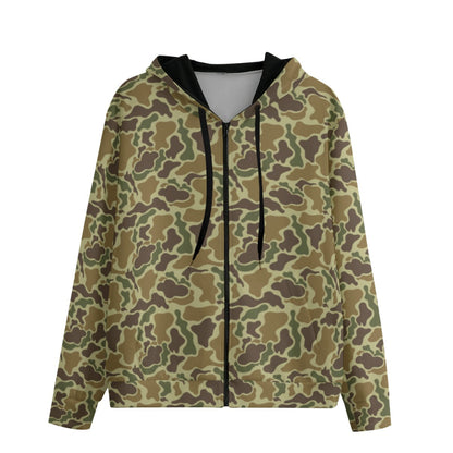 American Duck Hunter CAMO Unisex 100% Cotton Zip Hoodie - XS / White