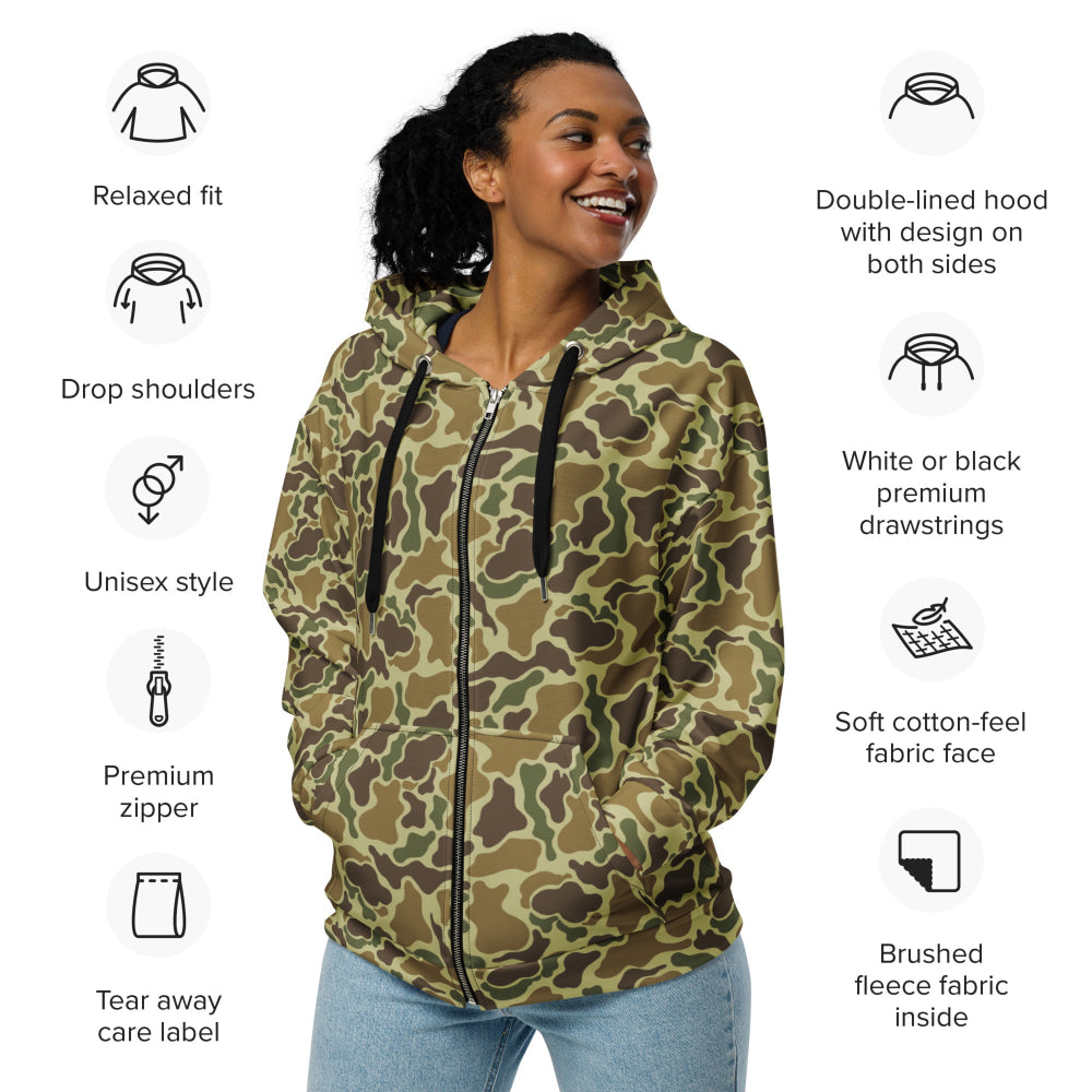 American Duck Hunter CAMO Unisex zip hoodie - Zip Hoodie