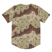 Chocolate Chip Desert CAMO Unisex Baseball Jersey