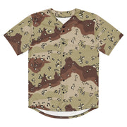 Chocolate Chip Desert CAMO Unisex Baseball Jersey