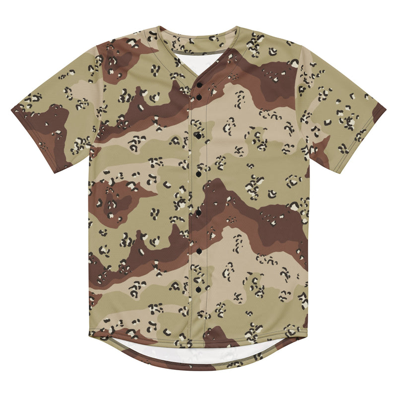 Chocolate Chip Desert CAMO Unisex Baseball Jersey