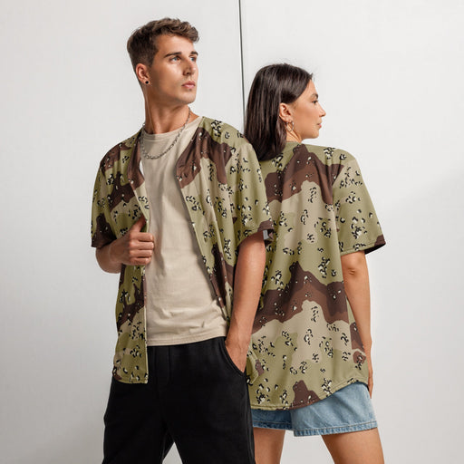 Chocolate Chip Desert CAMO Unisex Baseball Jersey - 2XS