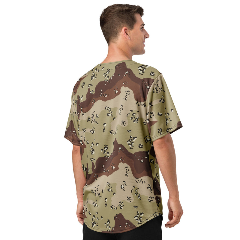 Chocolate Chip Desert CAMO Unisex Baseball Jersey