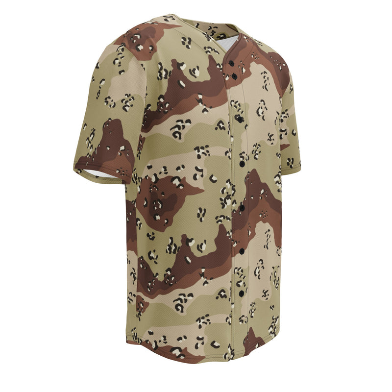 Chocolate Chip Desert CAMO Unisex Baseball Jersey