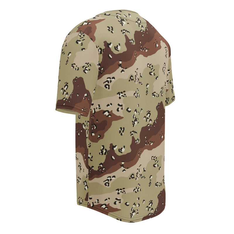 Chocolate Chip Desert CAMO Unisex Baseball Jersey