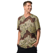 Chocolate Chip Desert CAMO Unisex Baseball Jersey
