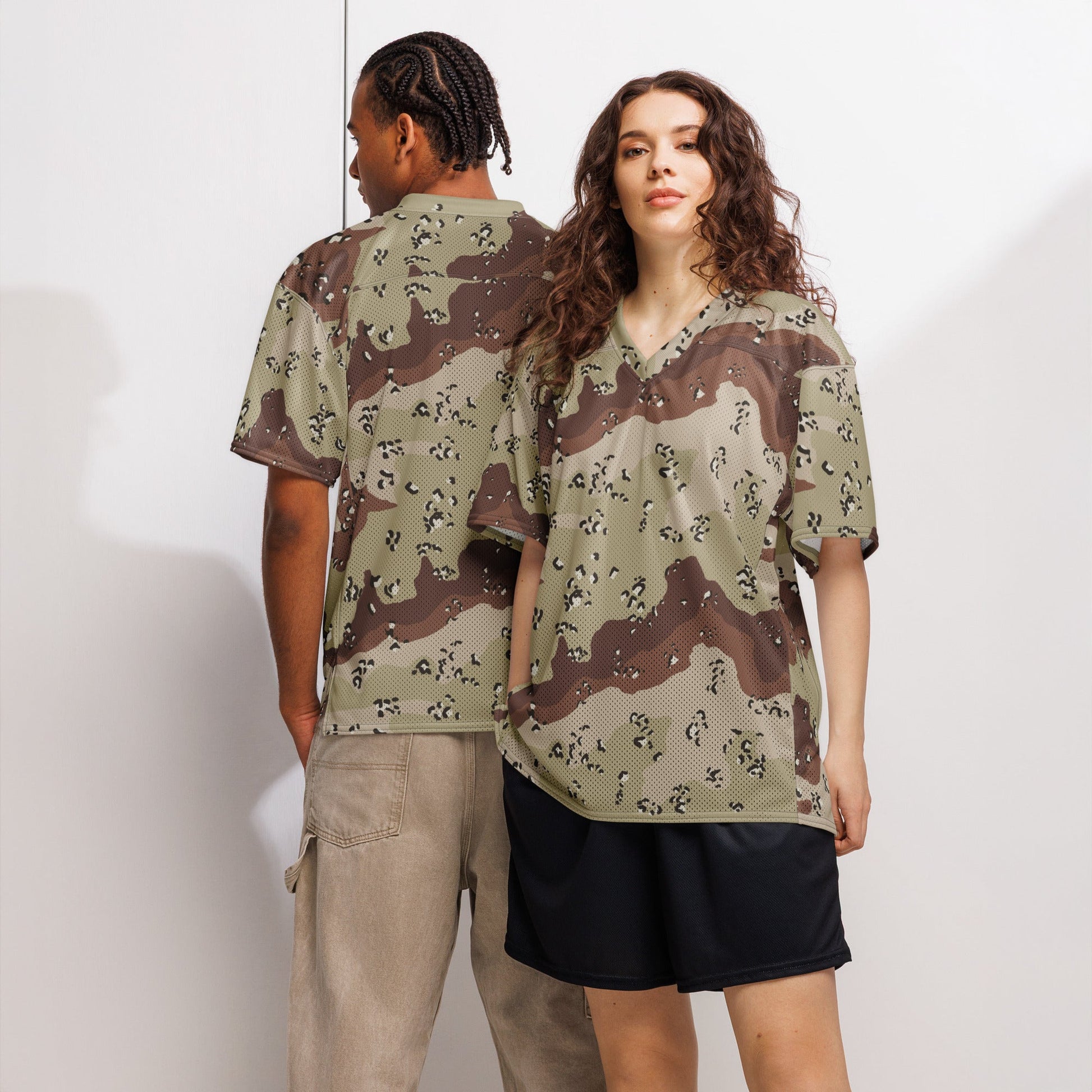 American Chocolate Chip Desert Battle Dress Uniform (DBDU) CAMO Unisex Football Jersey