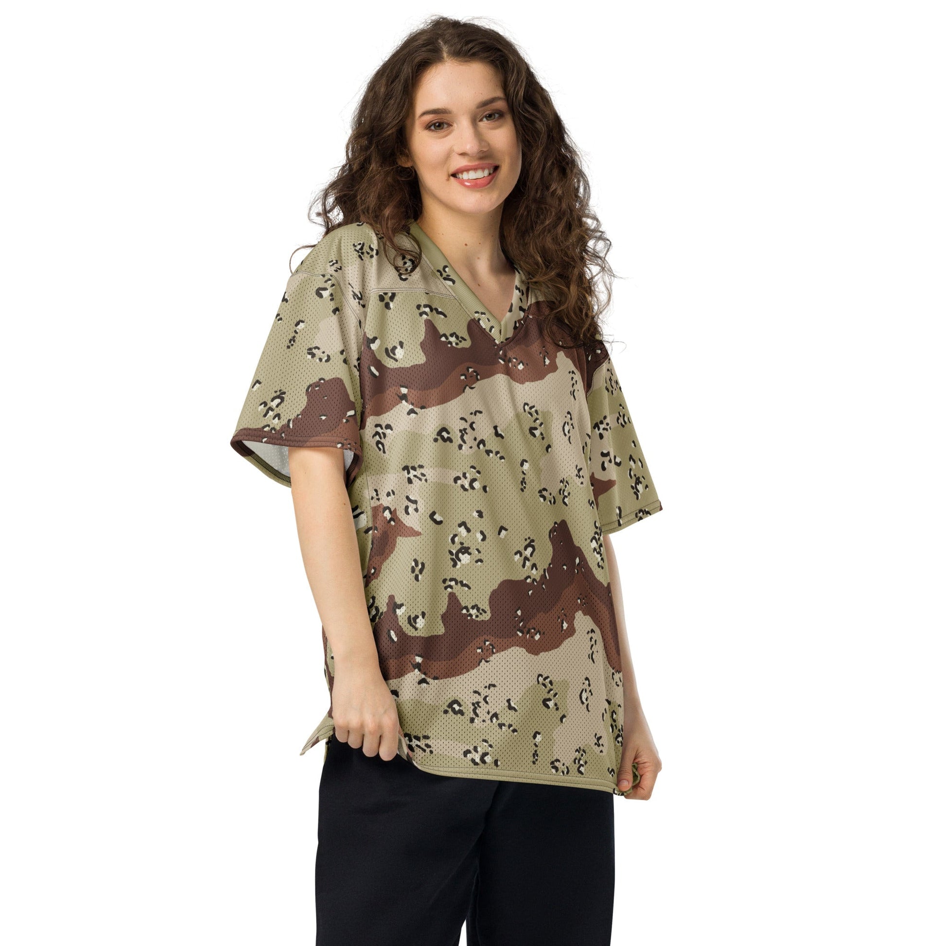 American Chocolate Chip Desert Battle Dress Uniform (DBDU) CAMO Unisex Football Jersey